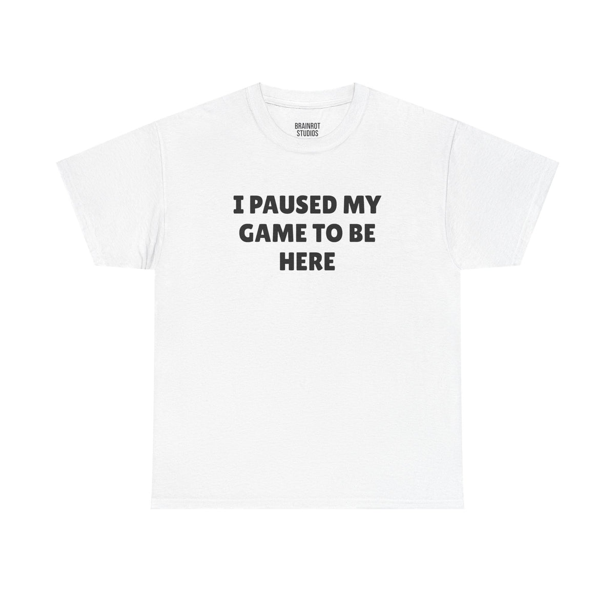 I Paused My Game To Be Here T-Shirt - White