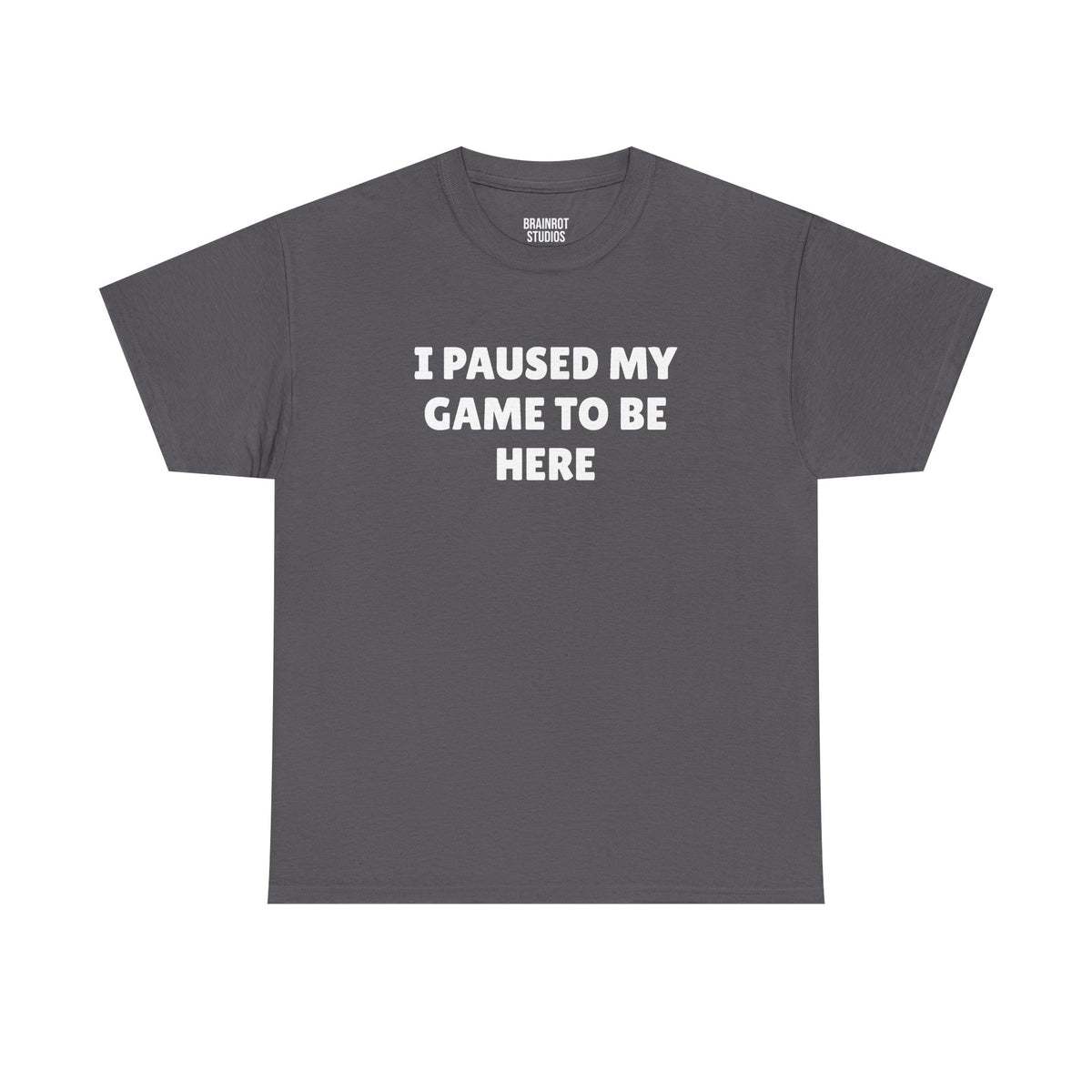 I Paused My Game To Be Here T-Shirt - Charcoal