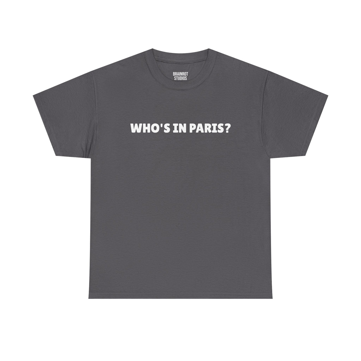 Who's In Paris? T-Shirt - Charcoal