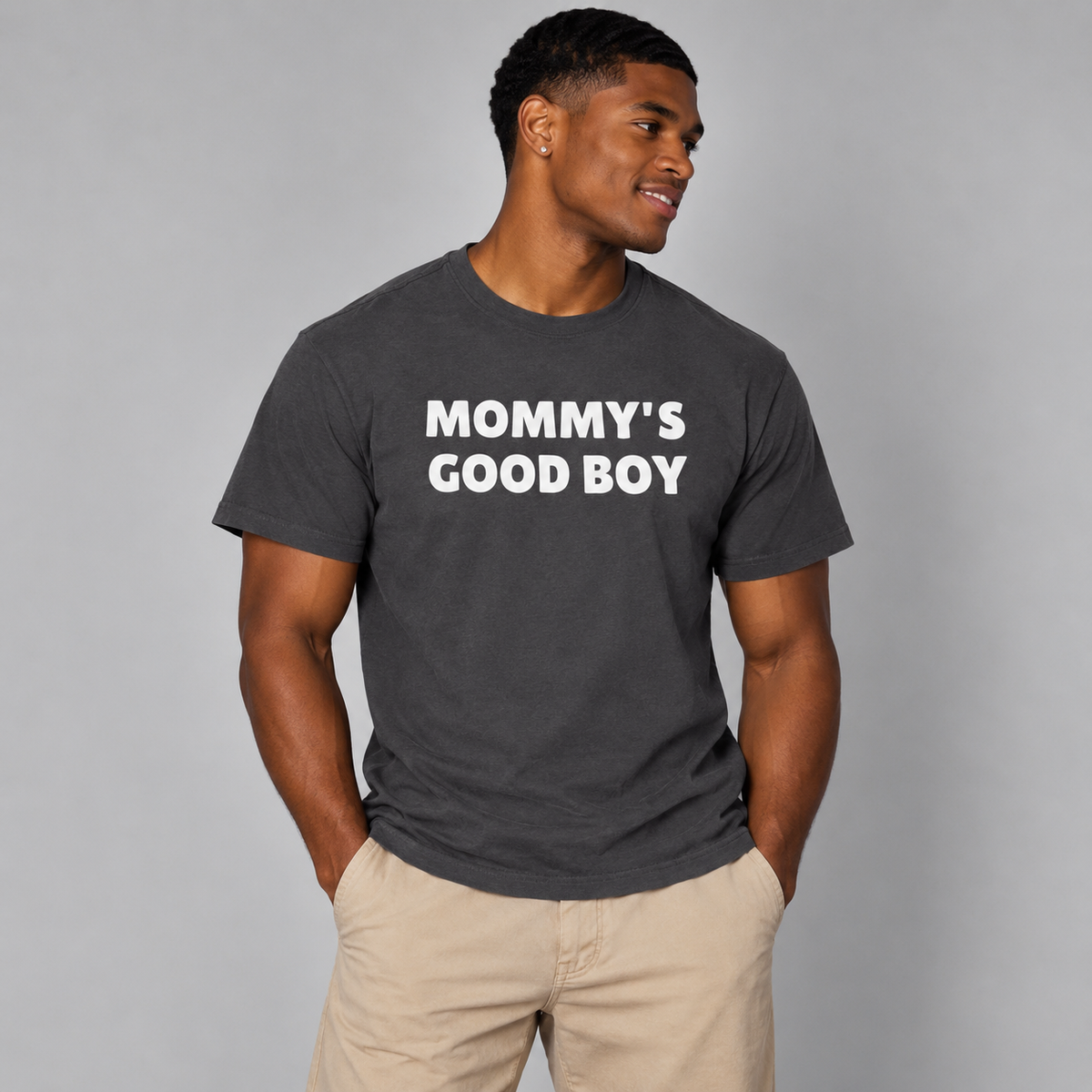 Mommy's Good Boy T-Shirt - Charcoal