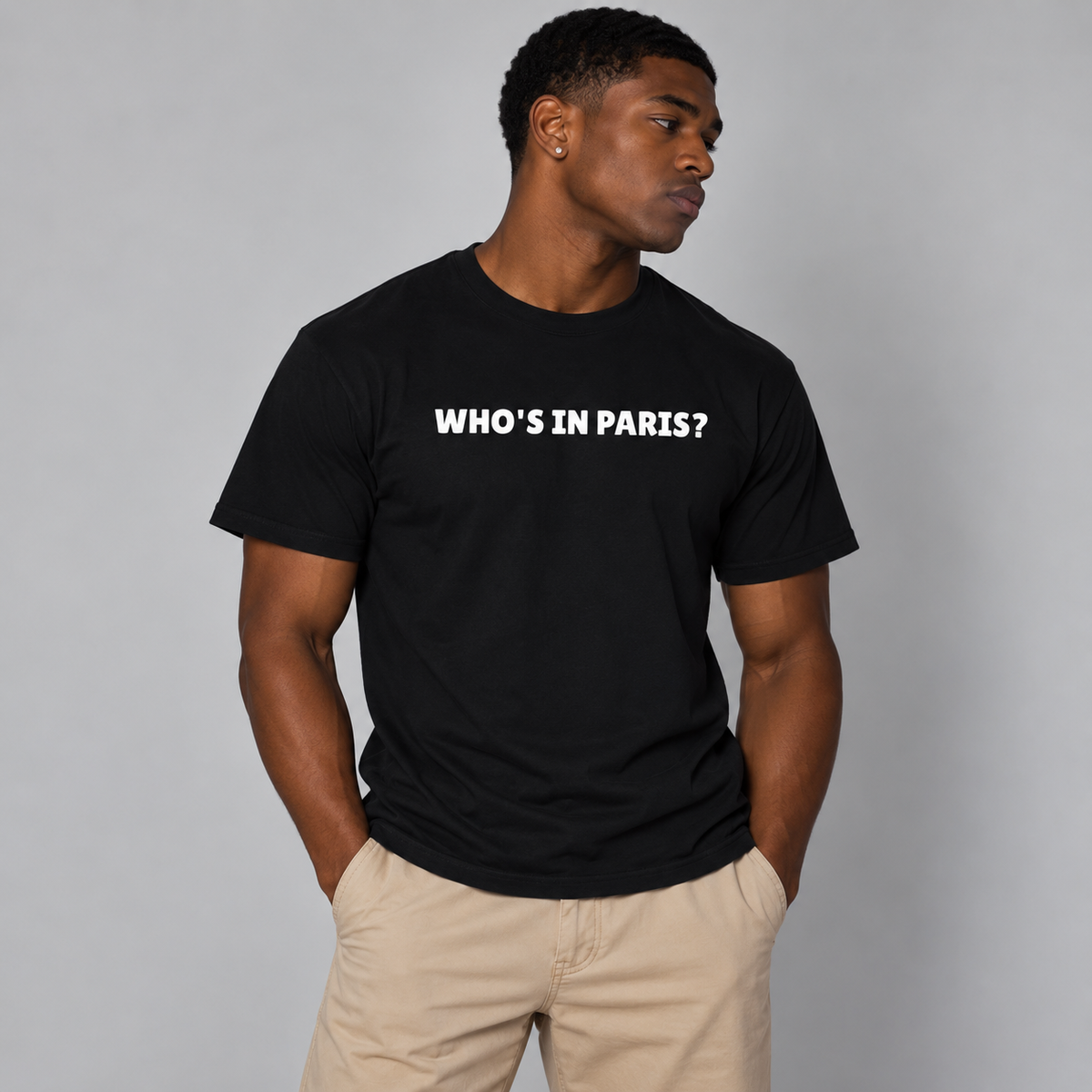 Who's In Paris? T-Shirt - Black