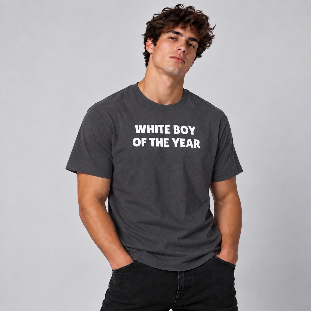 White Boy Of The Year T-Shirt - Charcoal