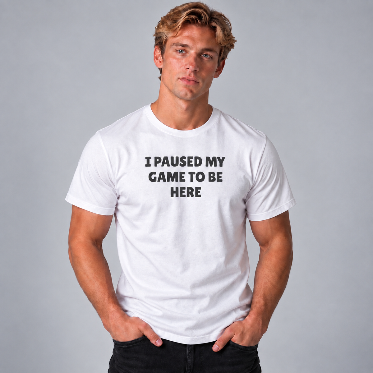 I Paused My Game To Be Here T-Shirt - White