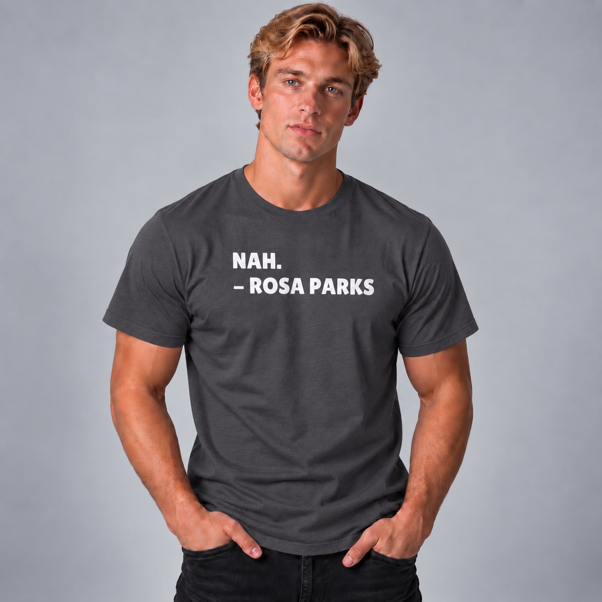 Nah Rosa Parks T-Shirt - Charcoal