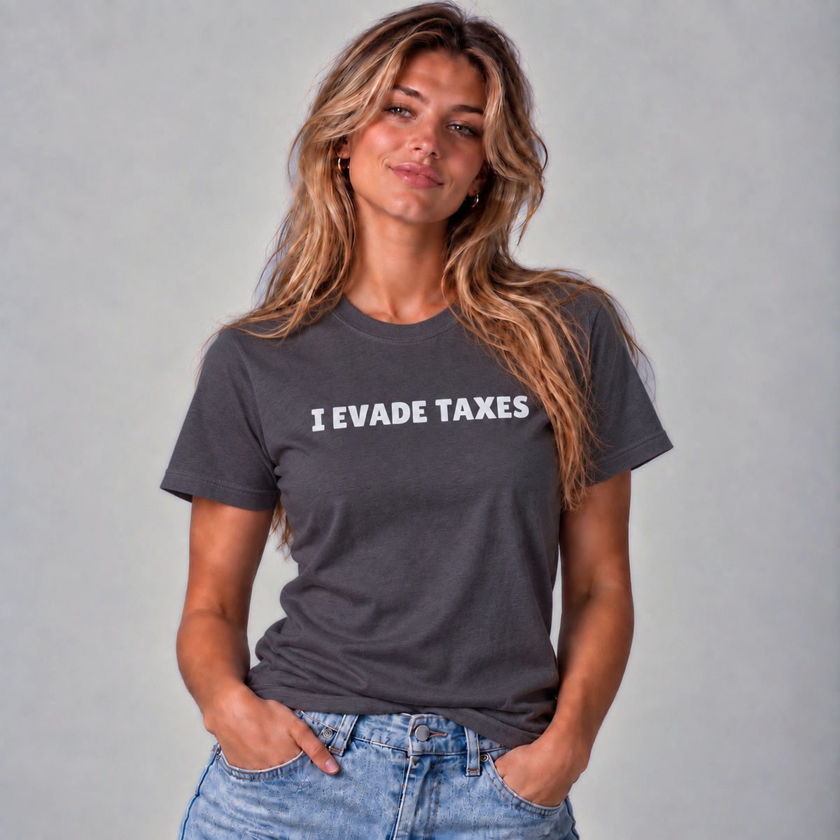 I Evade Taxes T-Shirt - Charcoal